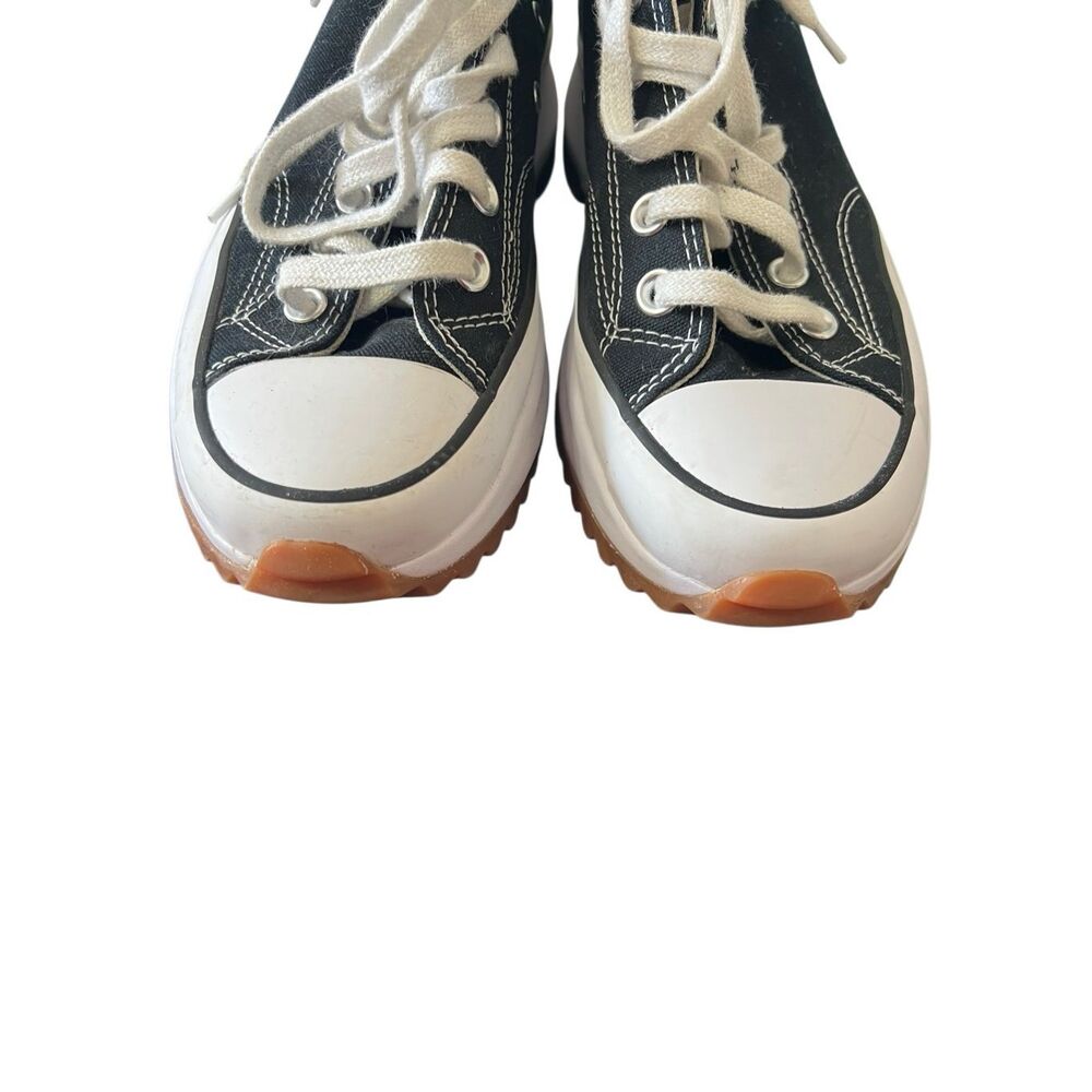 Converse Run Star Hike Hi sneakers in the black, white, and gum colorway - Picture 6 of 8